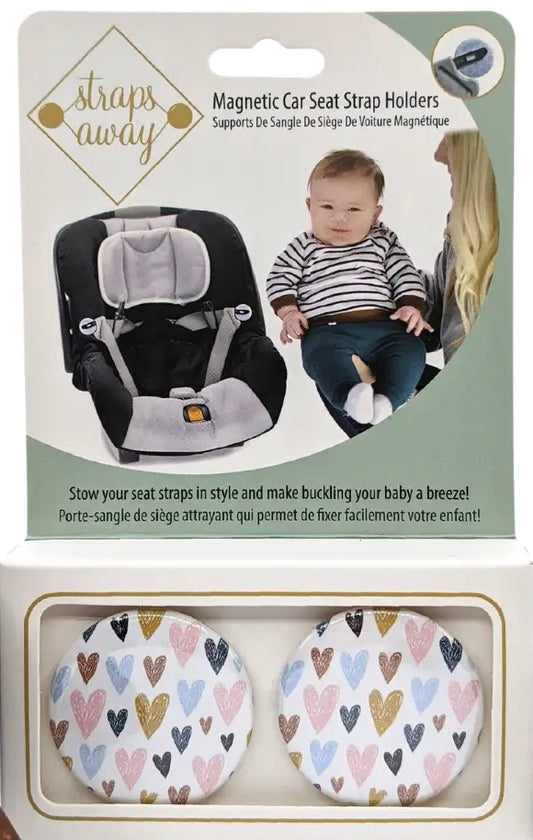 Straps Away Ltd- All You Need Is Love - Magnetic Car Seat Strap Holders