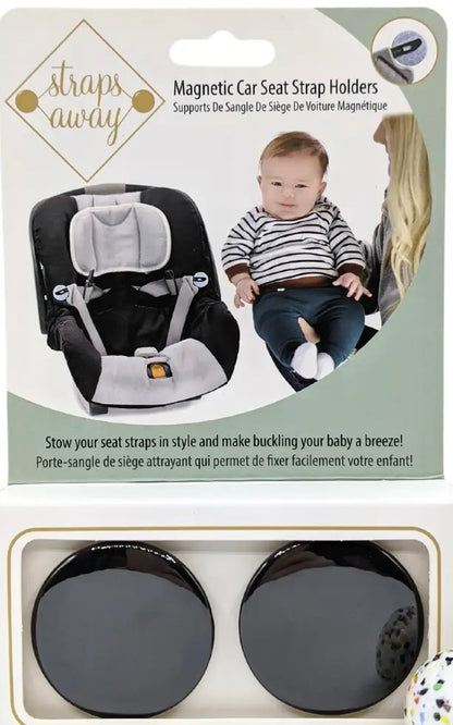 Straps Away Ltd- Incognito Black - Magnetic Car Seat Strap Holders