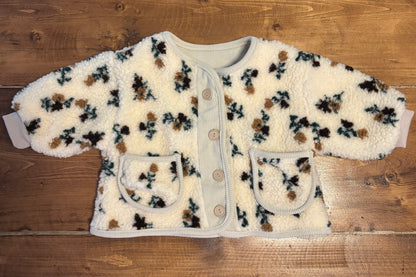 Vintage Floral Sherpa Jacket