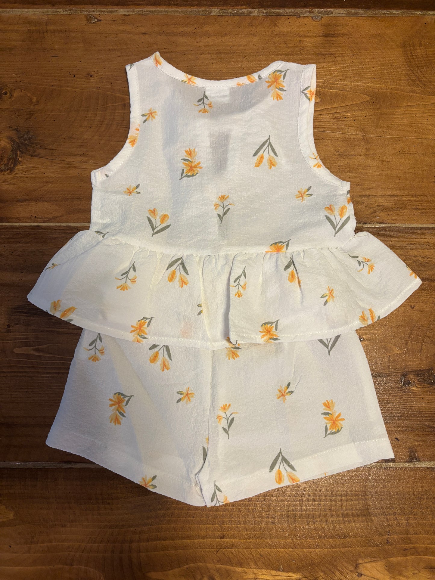 Floral Bow Vest With Shorts