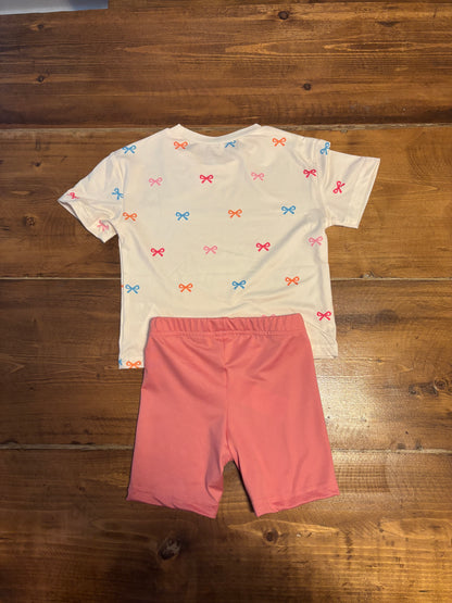 Rainbow Bows Shorts Set