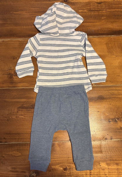 Boy’s Blue & White Waffle Knit Set
