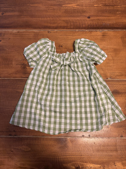 Gingham Puff Sleeve Dress
