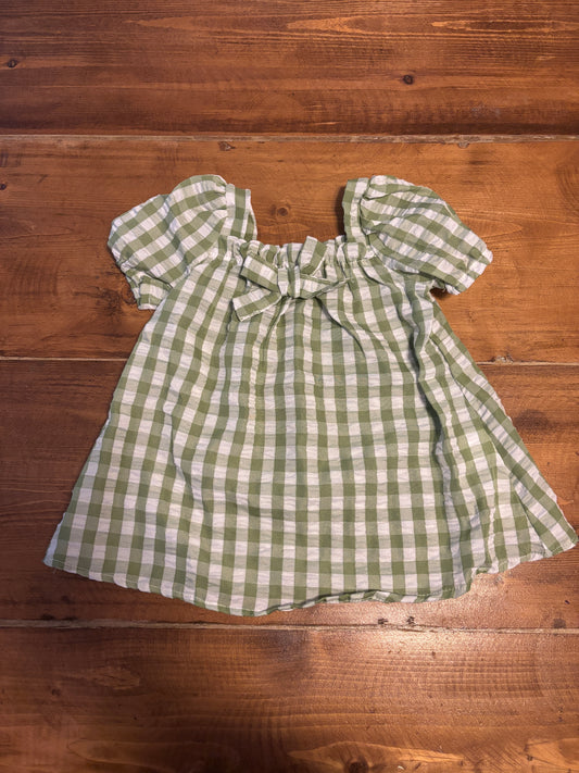 Gingham Puff Sleeve Dress