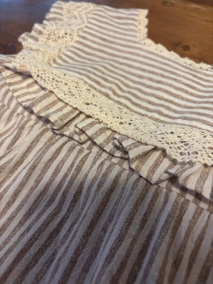 Vintage Square Neck Linen Dress