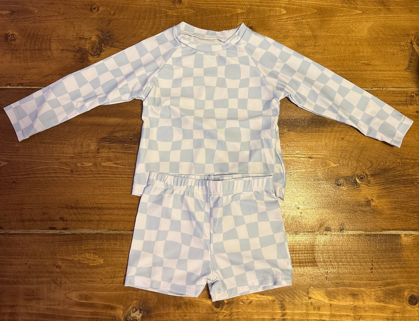 Baby Blue Swim Rash-guard set