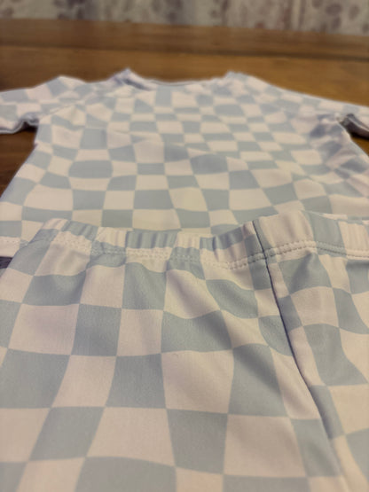 Baby Blue Swim Rash-guard set